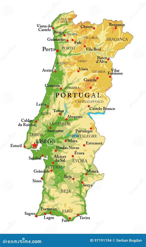 Portugal Map - Cdr Format Vector Illustration | CartoonDealer.com #89504346