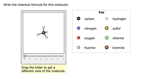 Solved Write the chemical formula for this molecule: key | Chegg.com