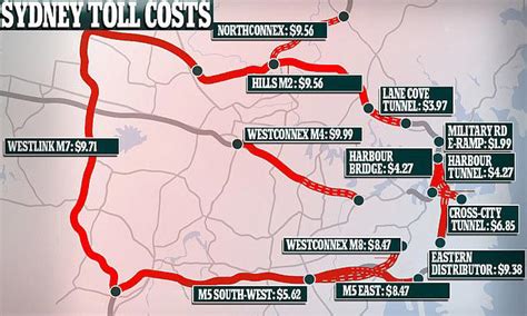 Huge toll bills faced by Sydney motorists shown in map