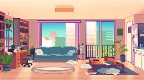 living room background for the chime animation by HJeojeo | Anime ...