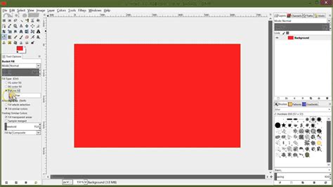 GIMP - Using the paint bucket tool - YouTube