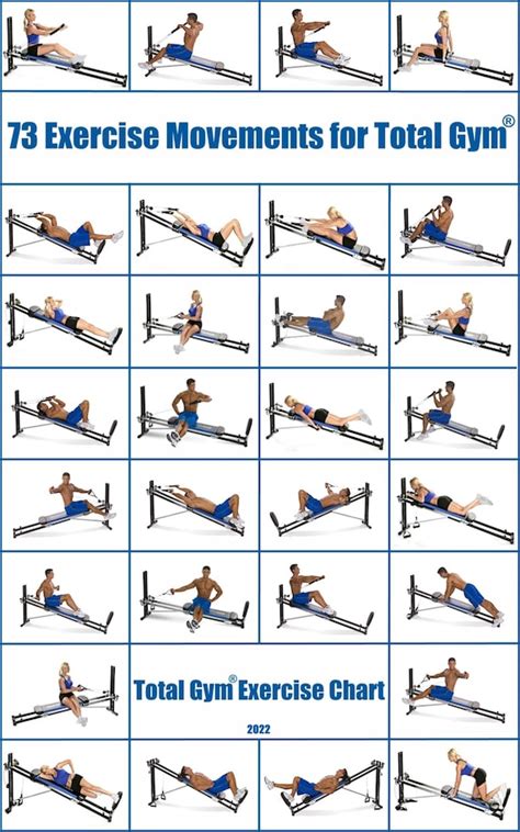 73 Exercise Movements for Total Gym®. Total Gym® Exercise | Etsy