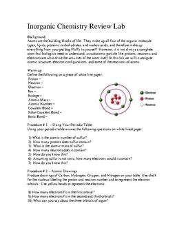 Inorganic Chemistry Lab by SS Biology Corner | TPT