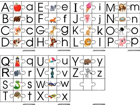 Printable Abc Puzzles For Pre-K And Kindergarten – Printable Alphabet ...