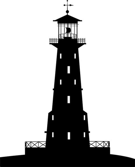 Lighthouse Silhouette Vector at Vectorified.com | Collection of ...