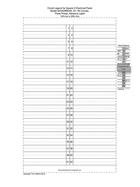 Free Printable Circuit Breaker Panel Labels - Printable Word Searches