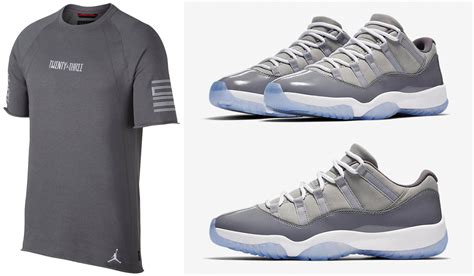 Cool Grey Jordan 11 Low Shirt Match | SneakerFits.com