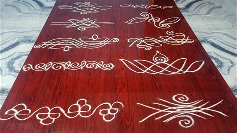 simple and easy daily border rangoli designs/gadapa muggulu/side ...