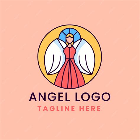 Premium Vector | Hand drawn angel logo design