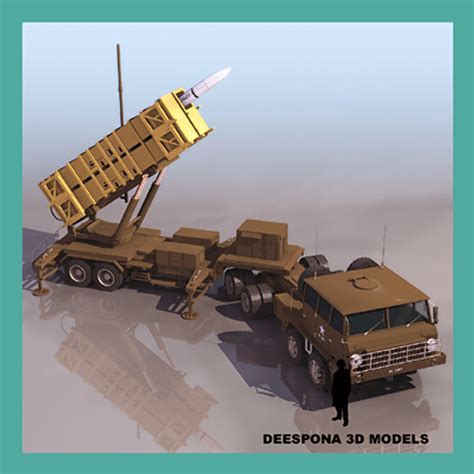 patriot missile launcher truck 3d model