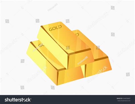 Gold Bar Vector Illustration Stock Vector (Royalty Free) 544658407