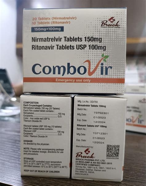 Combovir Nirmatrelvir Tablets 150mg And Ritonavir Tablets 100 mg ...