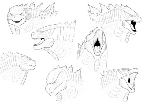 Godzilla Head Art | Kaiju design, Animation art character design, Kaiju art