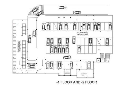 Basement floor parking lot floor plan of civic center dwg file ...