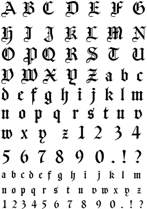 German Gothic Font Unmounted Rubber Stamp Sheet Gotisches Alphabet ...