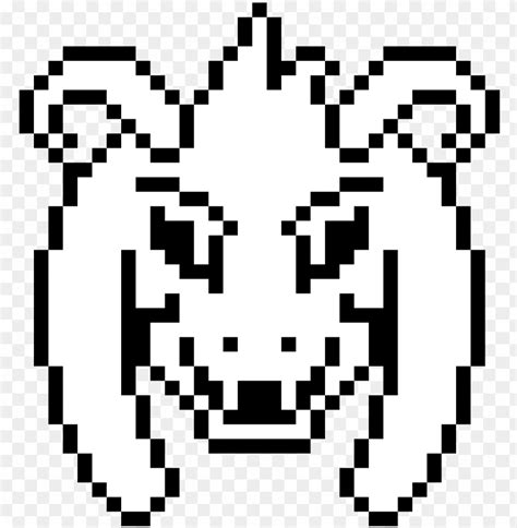 Undertale Asriel Head - Asriel Dreemurr Pixel Art PNG Transparent With ...