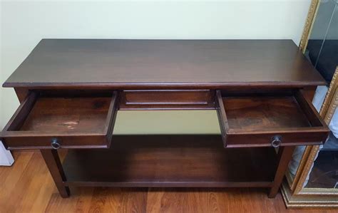 Wooden table with drawers, Furniture & Home Living, Furniture, Shelves ...