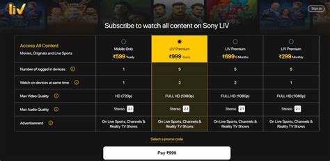 Sony LIV Subscription Plans 2023: Best SonyLIV Monthly and Yearly Plans ...