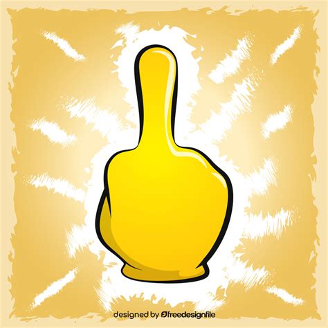 Middle finger emoji, emoticon vector free download