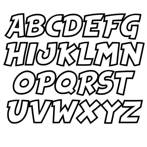 Alphabet Letters to Trace and Cut Out | Block letter fonts, Block ...