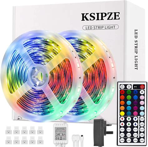 KSIPZE Led Strip Lights 10m RGB Color-Changing Led Lights with 44 Keys ...