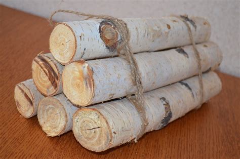 White Birch Logs 6 White Birch Logs Rustic Craft Supply - Etsy