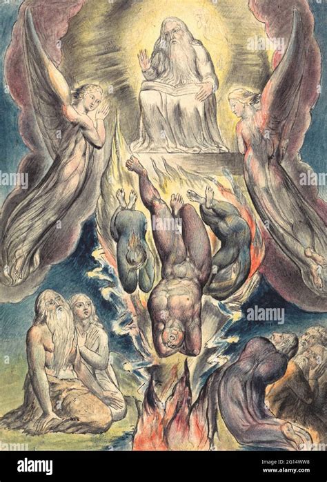 William Blake - the Fall of Satan 02 Stock Photo - Alamy