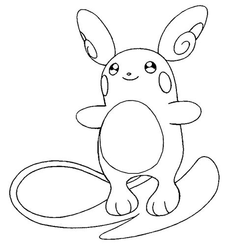 Coloring page Pokémon Alola Forms : Alolan Raichu 12