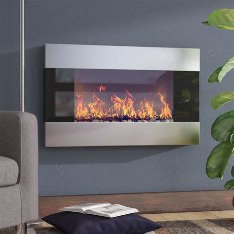 Wrought Studio Allmar 36'' W Electric Fireplace & Reviews | Wayfair