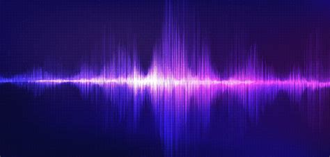 Light Sound Wave on Purple Background,Technology Wave concept,design ...