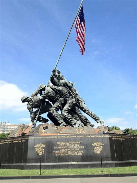 The Marine Corps War Memorial (also called the Iwo Jima Memorial) is a ...