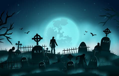 Graveyard Vector Art, Icons, and Graphics for Free Download