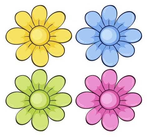 Flower Clipart, Vector Flowers, Clipart Commercial Use, Flower Svg ...