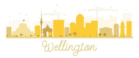 Wellington City skyline golden silhouette. 12447351 Vector Art at Vecteezy