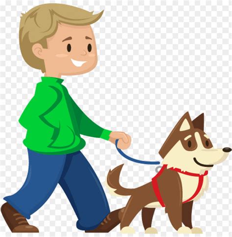 dog walking service - dog walker cartoon PNG image with transparent ...