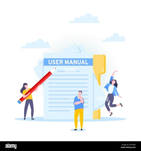 User manual guide book flat style design vector illustration Stock ...