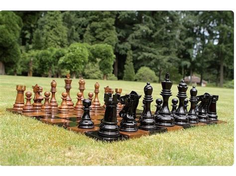 Wooden garden chess set - King's height 7.87" : Chess Shop Online