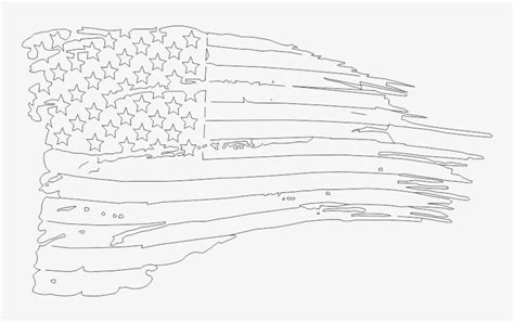 Tattered American Flag - Tattered American Flag Drawing - 752x434 PNG ...