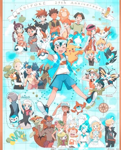 Pokemon- satoshi and his journey crews! | Pokemon adventures manga ...