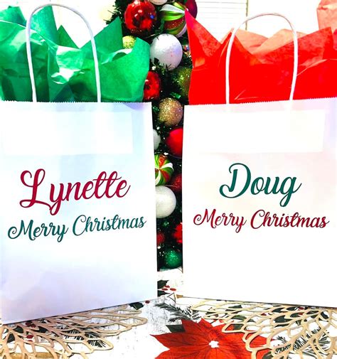 Personalized Christmas Gift Bags medium Sized - Etsy