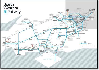 South Western train / rail maps