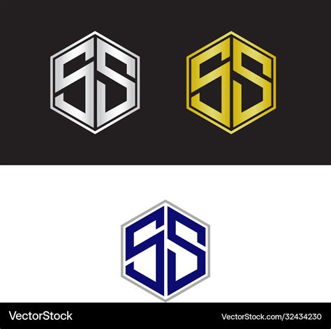 Double s logo Royalty Free Vector Image - VectorStock