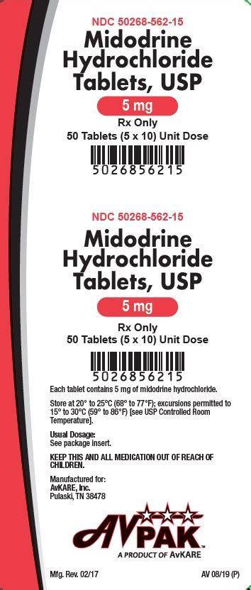 BUY Midodrine Hydrochloride (Midodrine Hydrochloride) 2.5 mg/1 from GNH ...