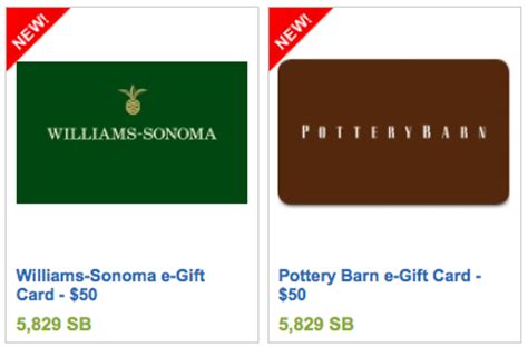 New Swagbucks $50 Gift Cards ~ Pottery Barn, Williams Sonoma, Sears + More