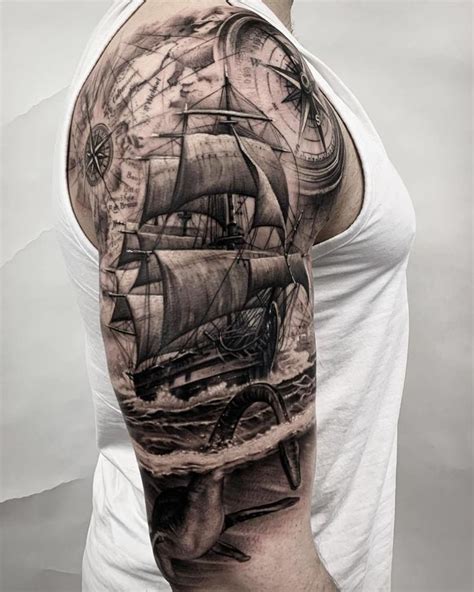 Tattoos | Sailing tattoo, Ship tattoo sleeves, Nautical tattoo sleeve