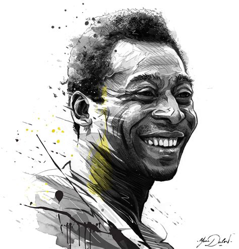 a drawing of a smiling man in black and yellow