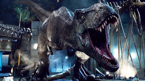 Jurassic World (2015) - T-REX VS INDOMINUS REX FINAL BATTLE SCENE ...