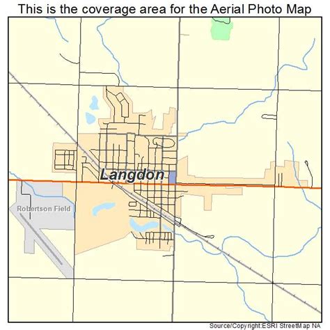 Aerial Photography Map of Langdon, ND North Dakota