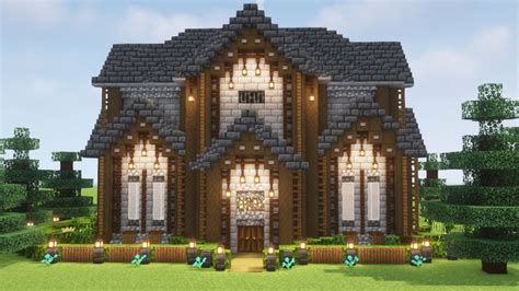 Dark Oak Wood House In Minecraft | Casas minecraft, Casas, Madeira escura