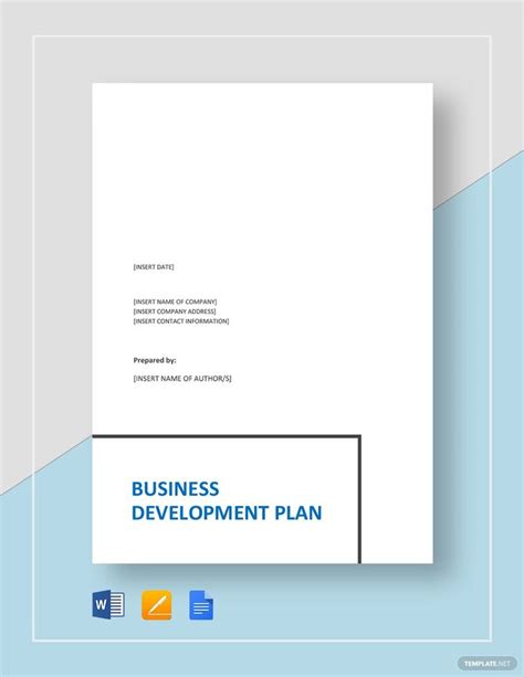 Business Development Plan Template | Business plan template word ...